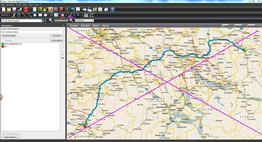 MapPoint Falsche Angaben