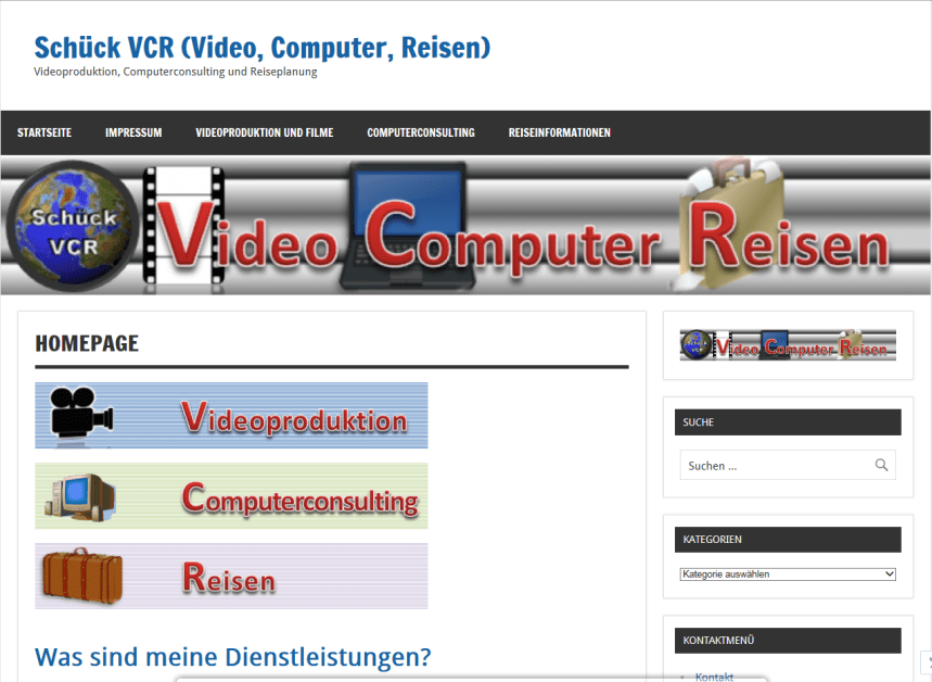 Webseite SchückVCR
